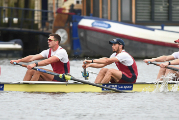 coxed four in a head race